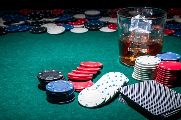 bolagila rtp Pretty Gaming blackjack table showing dealer hole card player hand and betting chip placement UI